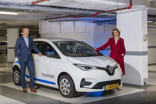 Renault levert 600ste Zoe E-Tech electric aan deelauto-aanbieder MyWheels