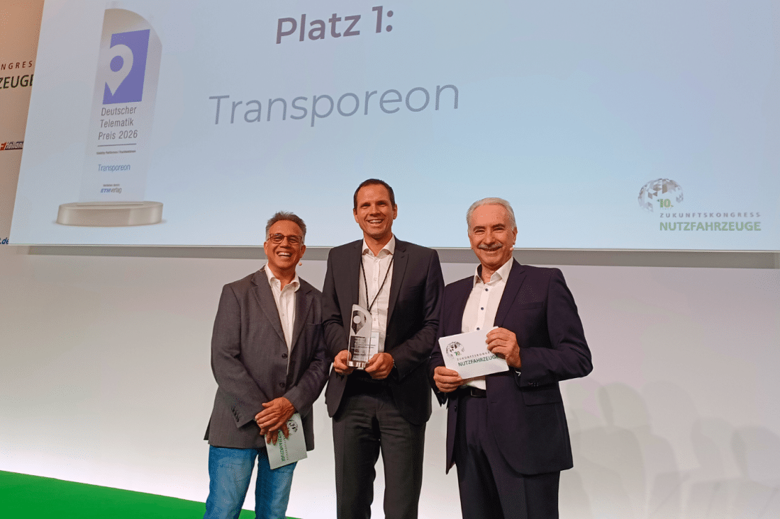 Transporeon wint de German Telematics Award in de categorie “Visibility Platforms / Freight Markets”