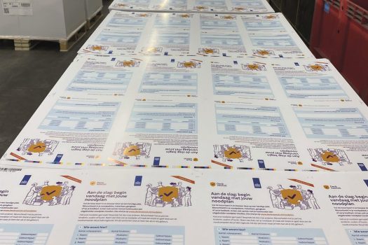 Informatieboekje voor campagne ‘Denk vooruit’ van NCTV geproduceerd door Xerox en Koninklijke Van der Most